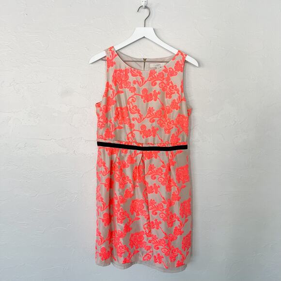 LOFT Cream and Pink Sleeveless Dress size 10 - Picture 1 of 5
